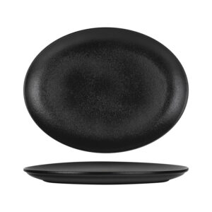 DA-1126 - TEMPEST - BLACK - OVAL PLATTER - 38CM X 29CM (6)